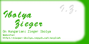 ibolya zieger business card